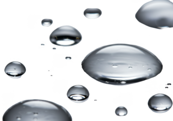 Clear Water Drops Transparent Background Liquid Macro Photo Element