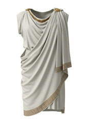 Classic White Toga Ancient Greek Roman Garment Clothing with Transparent