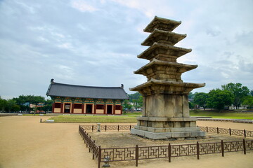 Side Angle of Five-story Stone Pagoda
