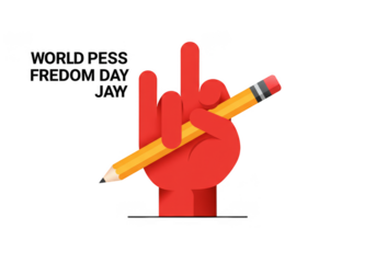 Creative Hand Holding Pencil Writing Tool Illustration Graphic Design