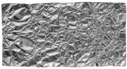 Crumpled Silver Foil Texture Shiny Metal Aluminum Background