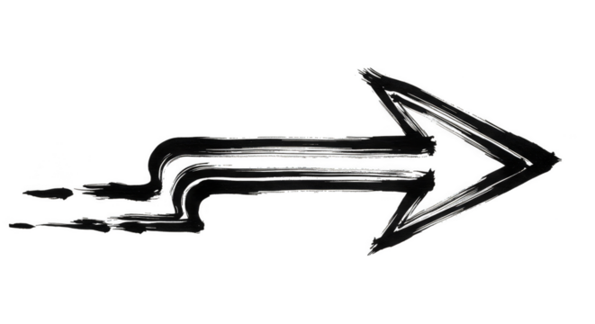 Curve Arrow Directional Sign Navigation Pointer Isolated Illustration