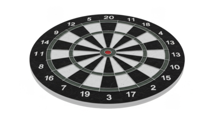 Dartboard Target Game Illustration Precise Aim Accuracy Transparent Background