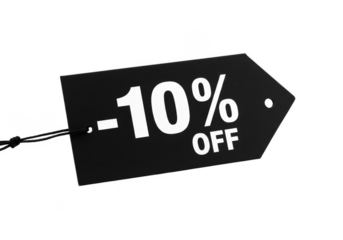 Discount Tag Illustration Minus Ten Percent Off Promotion Offer
