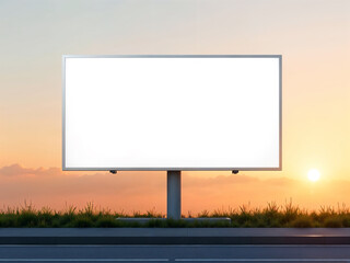 blank billboard on the road