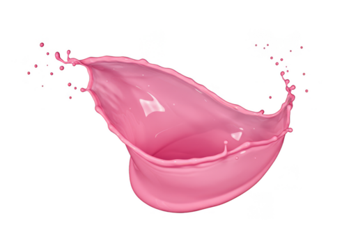 Dynamic Pink Liquid Splash Motion Abstract Fluid Wave Isolated Background