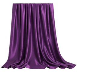 Elegant Purple Curtain Fabric Drape Silk Cloth Texture Background