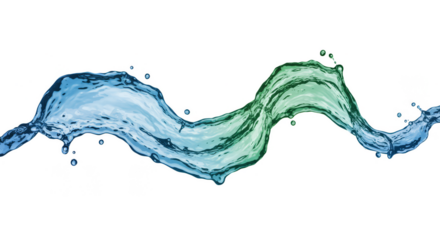 Dynamic Water Splash Illustration Liquid Wave Motion on Transparent