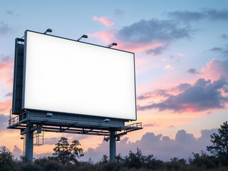 blank billboard on the road