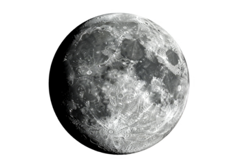 Full Moon Surface Lunar Planet and Space Transparent Background