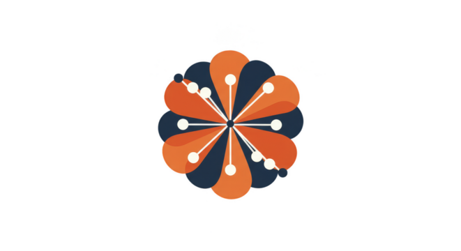 Floral Geometric Illustration Flower Pattern Ornament Design Element