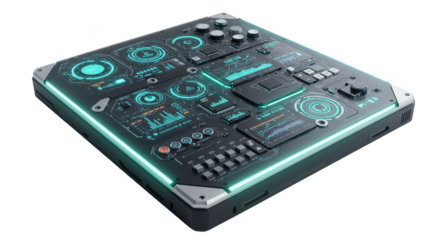 Futuristic Technology Circuit Board Electronic Microchip Background
