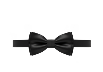 Formal Black Bow Tie Accessory Fashionable Elegant PNG Background