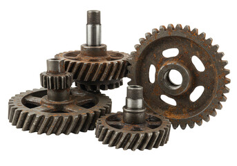 Gears Cogwheels Metallic Mechanical Part Machine Engineering PNG
