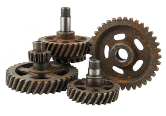 Gears Cogwheels Metallic Mechanical Part Machine Engineering PNG