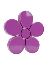 Glossy Purple Flower Petals Transparent Background Illustration