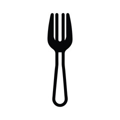 Fork Icon Outline Vector Illustration