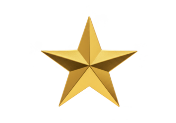 Golden Star Sparkle Glitter Shine Luxury Isolated PNG