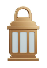 Golden Ramadan Lantern Isolated Decoration Arabic Islamic Eid Mubarak