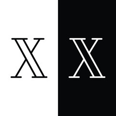 Letter X With Minimal, Creative and Unique Monogram Logo.