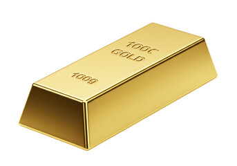 Golden Gold Ingot Bar Treasure Rich Finance Illustration