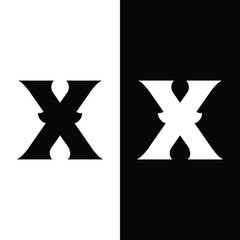 Initial Letters X Elegant Logo Modern Stock Vector.