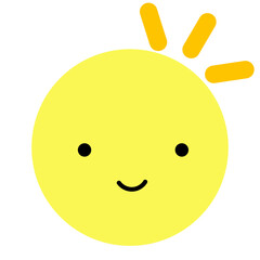 感情表現顔アイコン　ひらめく　ベクターイラスト