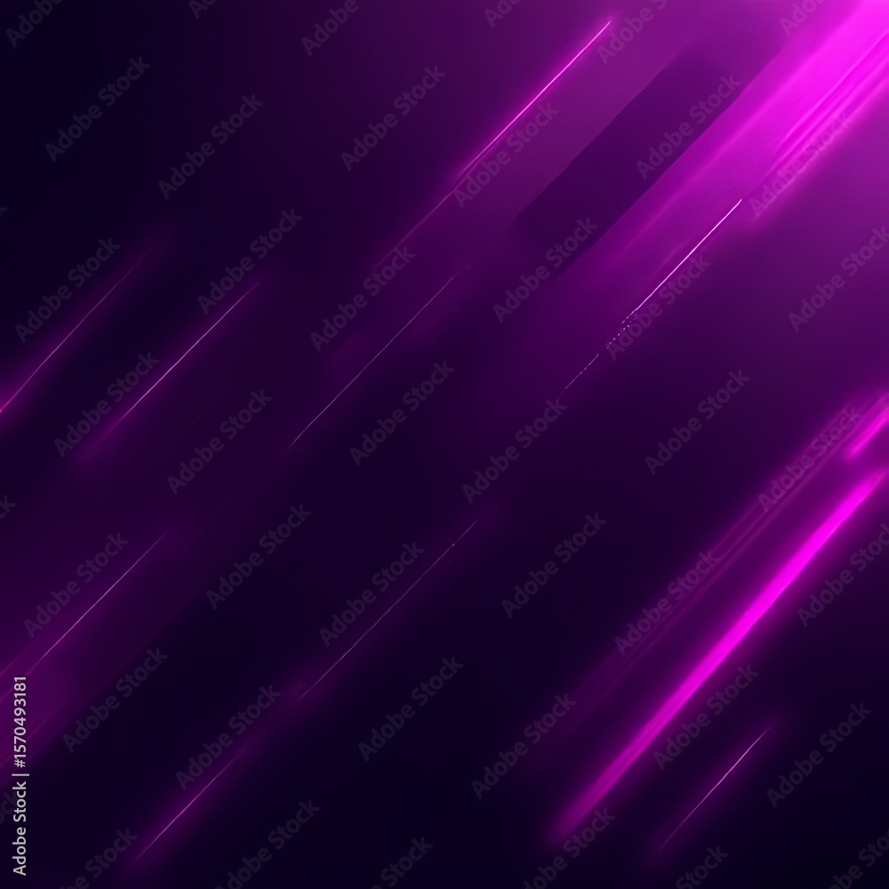 Poster abstract purple background with diagonal glowing lines and a dark gradient creating a futuristic or 