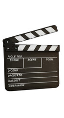 Obraz premium Illustration of Black Clapperboard Film Slate Movie Board Isolated