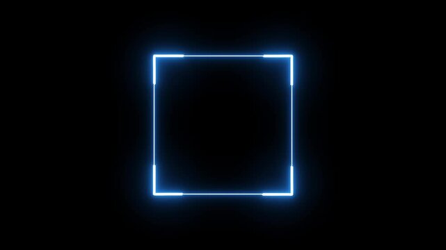 A neon scanner icon displays a glowing, sleek representation of a barcode.barcode qr code square code scanning animation, mobile phone scan interface, Isolated on black background	