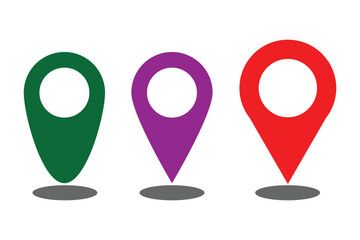 Location Vector Icon. Location pin icon set. Map navigation line style symbol. GPS location sign. Map pin icon. search location glyph flat vector icon. red pin point. pin location icons. Pinpoint. 