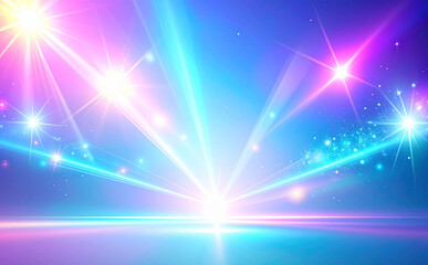 Naklejka premium 青い幻想的な光の背景素材 