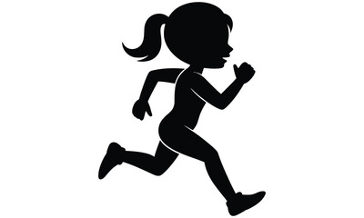 running woman silhouette