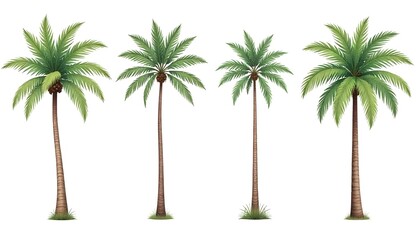 Tropical vintage palm trees floral clip art. Palm Tree Vector.