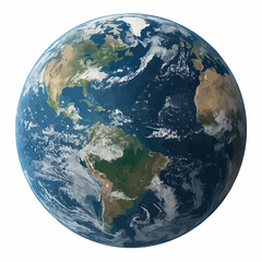 Fototapeta premium earth globe on white background