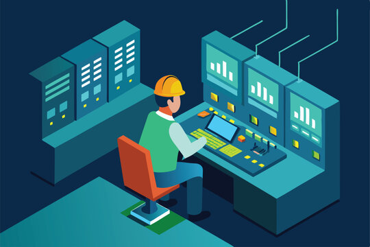 Power Plant Grid Management By Electrical Engineer On Duty