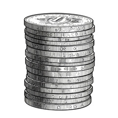 Illustration Stack of Coins for Finance Wealth Investment Economy