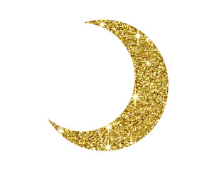 croissant de lune scintillant