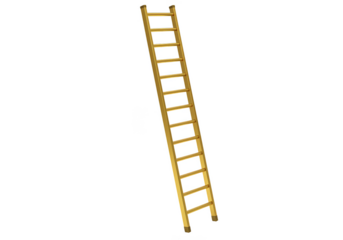 Illustration Wooden Step Ladder Isolated Reaching Job on Transparent PNG