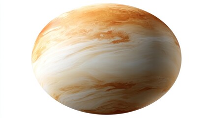 Planet Venus illustration with smooth cloudy texture and soft color gradients, isolated on white background, ideal for astronomy or educational designs