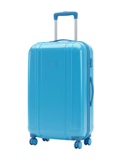 Isolated Blue Suitcase for Travel Adventure on Transparent Background