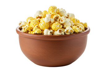 Isolated Bowl of Popcorn Sweet Caramel Delicious Crunchy Snack