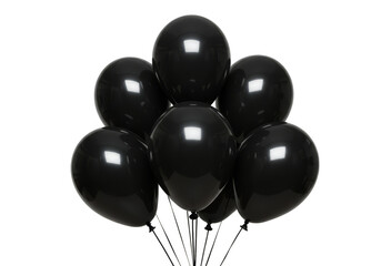 Isolated Black Balloons Celebration Party Event Background Decoration
