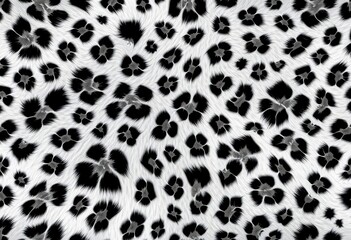 Abstract monochrome snow leopard fur seamless vector pattern  , textile, modern