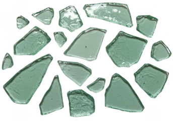 Isolated Glass Fragments Shards Transparent Background Texture