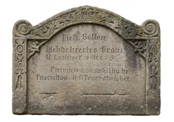 Isolated Gravestone Eternal Peace Stone Carving Historical Monument PNG