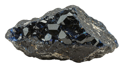 Isolated Iridescent Bornite Chalcopyrite Mineral Specimen with Copper