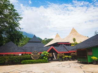 Kuching, Malaysia - 06.01.2023 - Sarawak Cultural Village in Kuching, Malaysia. Sarawak Cultural Village is a popular touristic destination in Borneo, Malaysia