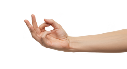Isolated Hand in Gyan Mudra Gesture for Meditation Relaxation Peace