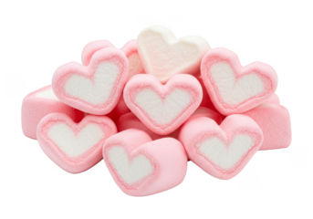 Isolated Heart Marshmallow Transparent Pink Candy Valentines Delicious Sweet